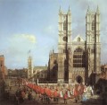 Abadía de Westminster con una procesión de caballeros del baño 1749 Canaletto